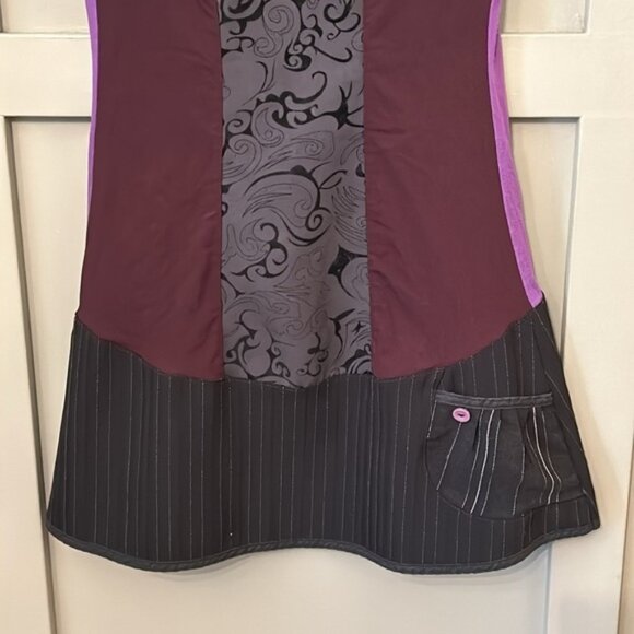 Kollontai Cory Tunic Whimsigoth Lace Mixed Media Purple Black Size Medium - Picture 4 of 7